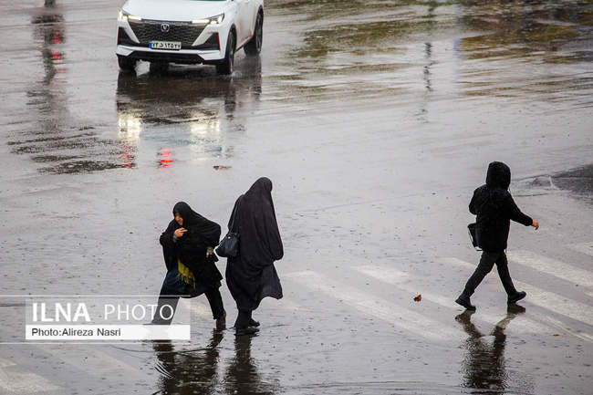 بارش اولین باران پاییزی در قزوین