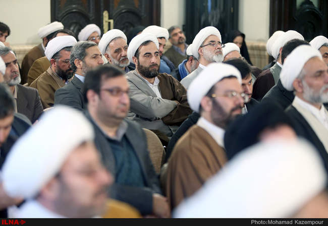دیدار علما و فضلای حوزه علمیه قم با آیت الله هاشمی رفسنجانی