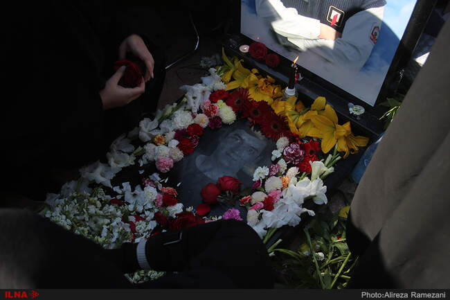 مراسم اولین سالگرد شهدای آتش نشان حادثه پلاسکو