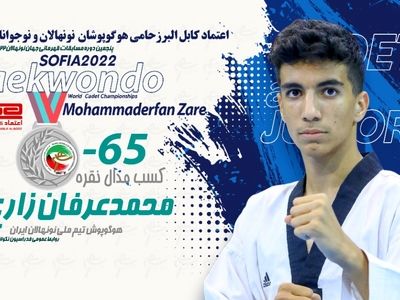 زارع نایب قهرمان تکواندو نونهالان جهان شد