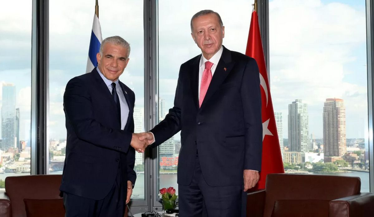 دیدار اردوغان و لاپید در حاشیه مجمع عمومی سازمان ملل