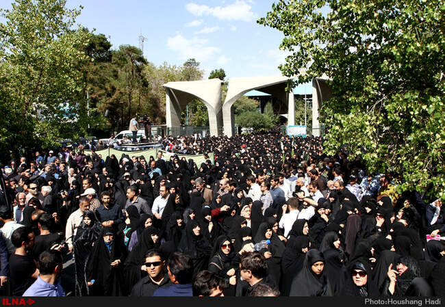  مراسم تشییع پیکر جان‌ باختگان فاجعه منا در تهران/1