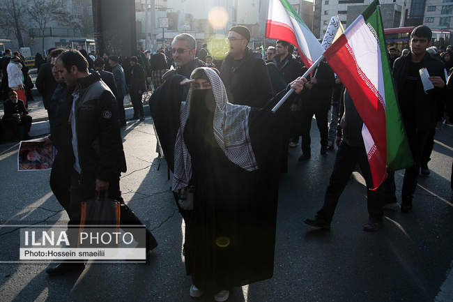 راهپیمایی محکومیت اقدامات تروریستی آمریکا و رژیم صهیونیستی علیه ملت