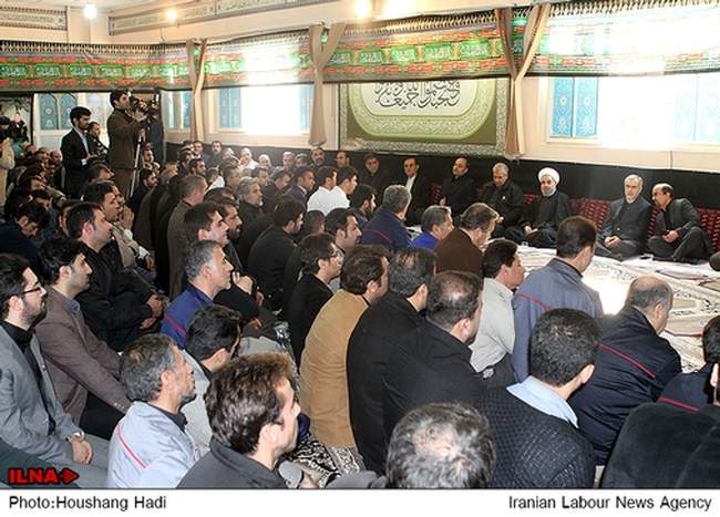 بازدید رییس جمهور و وزیر کار از کارخانه شیر پگاه
