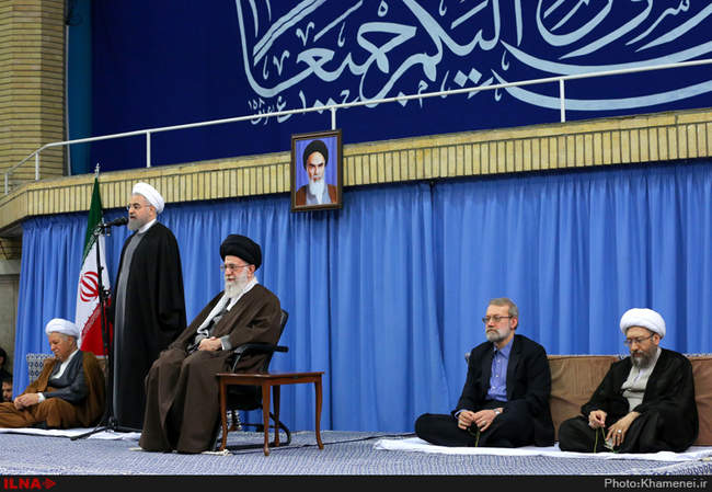 دیدار مسئولان نظام و سفرای کشورهای اسلامی با رهبر انقلاب