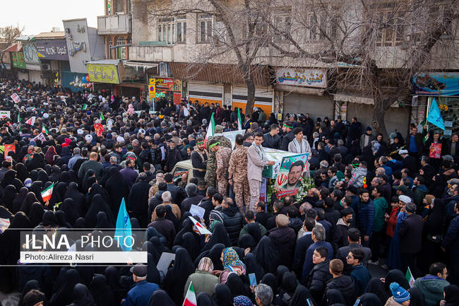 تشییع شهدای مدافع امنیت در قزوین