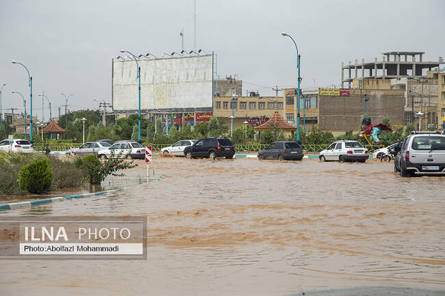 سیل در یزد
