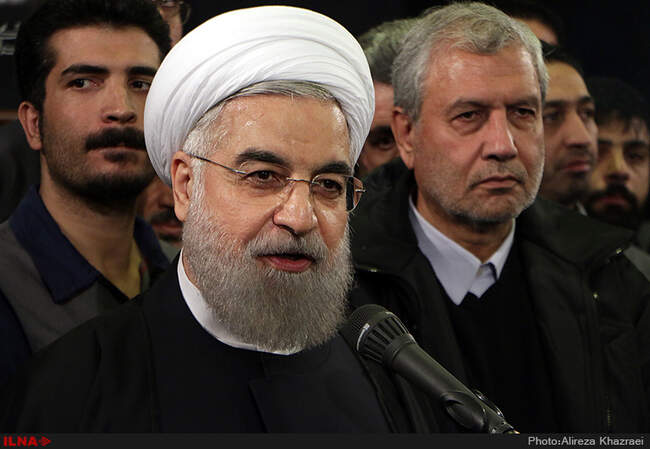 عزاداری رئیس جمهور و وزیر کار در جمع کارگران 