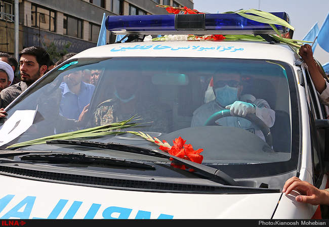 مراسم تشییع پیکر جان‌ باختگان فاجعه منا در تهران/2