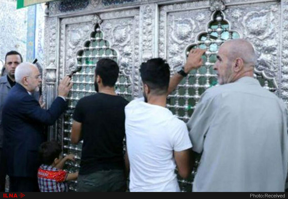 ظریف در مرقد مطهر حضرت زینب (س) حضور یافت + عکس
