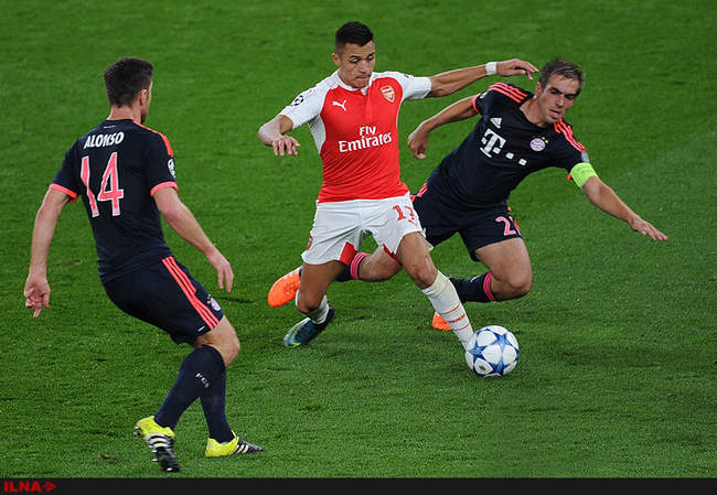 دیدار تیم های فوتبال آرسنال و بایرن مونیخ