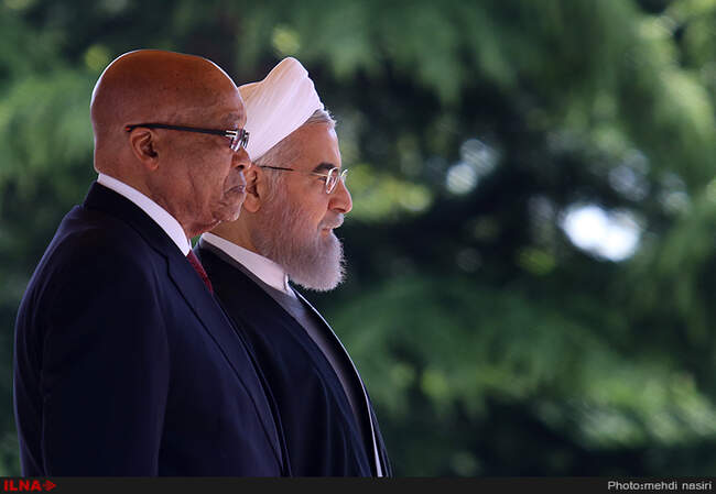مراسم استقبال رسمی از رئیس جمهور آفریقای جنوبی