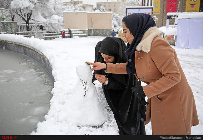 صبح برفی تهران
