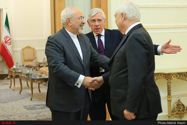 Former British FM Jack Straw Meets Javad Zarif