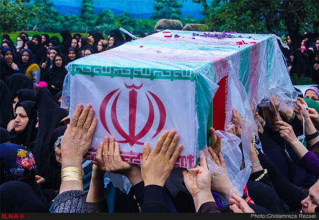 تشیع پیکر مطهر دو شهید گمنام در ساری‎