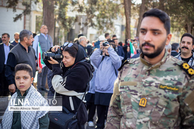 راهپیمایی ۱۳ آبان در قزوین به روایت تصویر