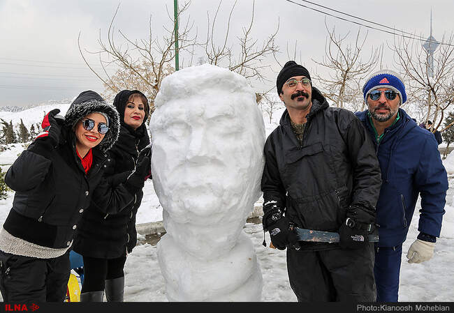 تصاویر جشنواره ساخت مجسمه‌های برفی در تهران 
