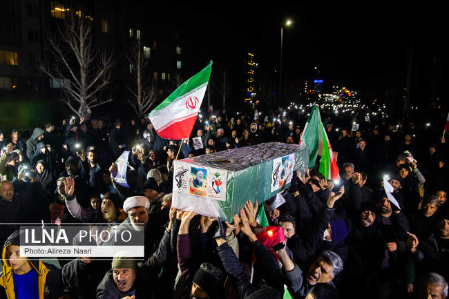 وداع با پیکر شهید مدافع وطن در قزوین