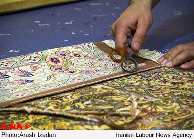 کارگاه پرداخت فرش در شهر قم