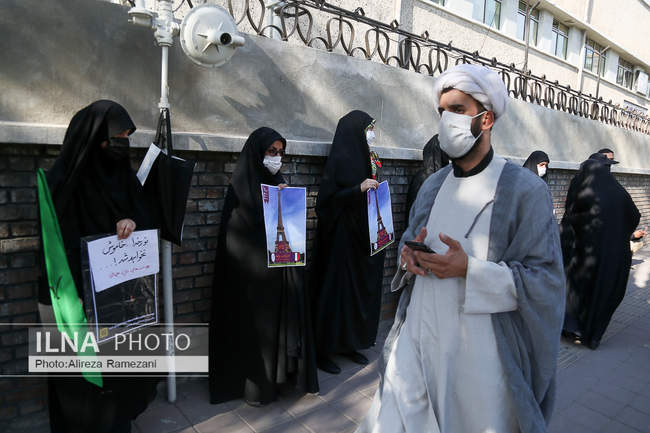 تجمع اعتراض آمیز اقشار مختلف مردم تهران در پی اهانت به پیامبر اعظم (ص)