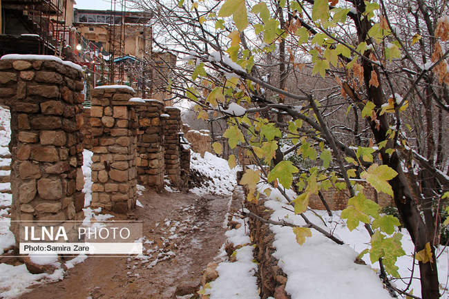طبیعت برفی روستای قلات