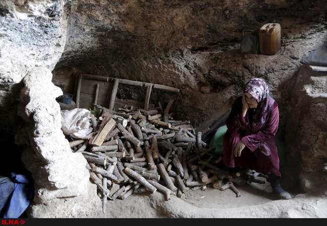 زندگی خانواده های سوری در غارها