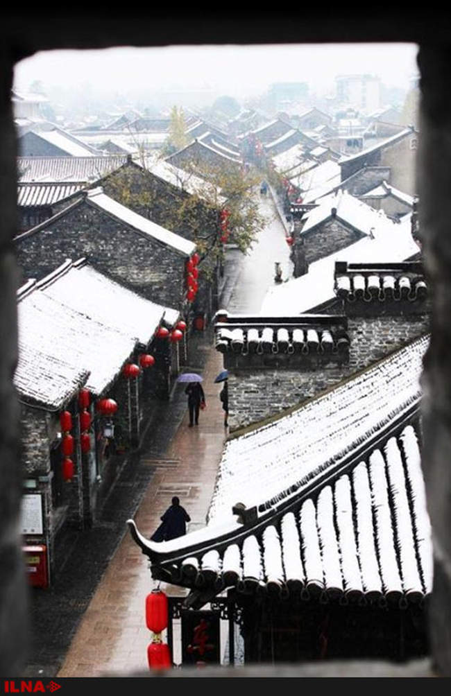  بارش برف در بسیاری از مناطق چین