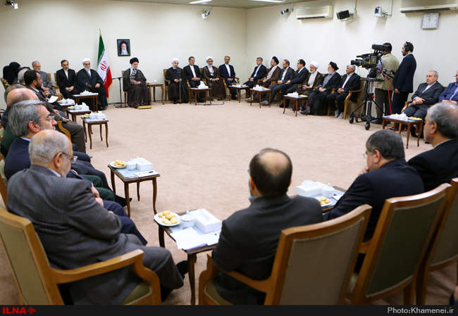 دیدار ‫رئیس جمهور و اعضای هیأت دولت با رهبر انقلاب