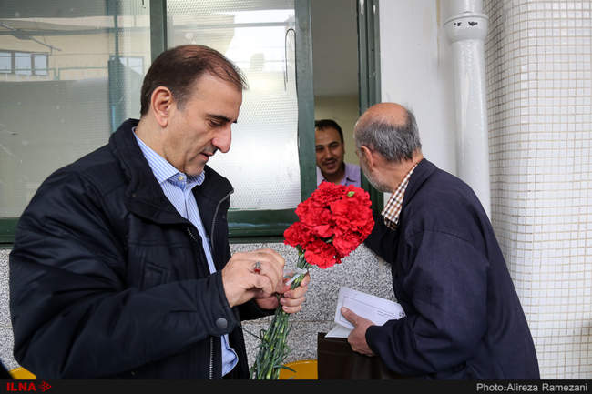 دیدار نوروزی علیرضا محجوب (دبیرکل خانه کارگر) و افشین حبیب زاده از پر
