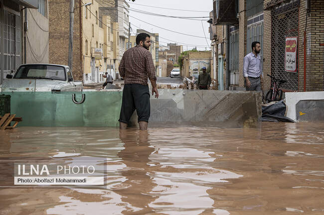سیل در یزد