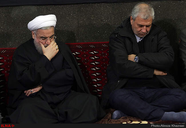 عزاداری رئیس جمهور و وزیر کار در جمع کارگران 