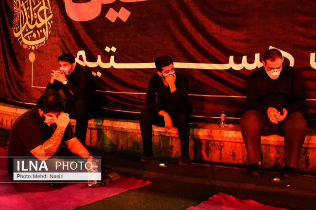 عزاداری شب پنجم محرم در میدان فلسطین تهران