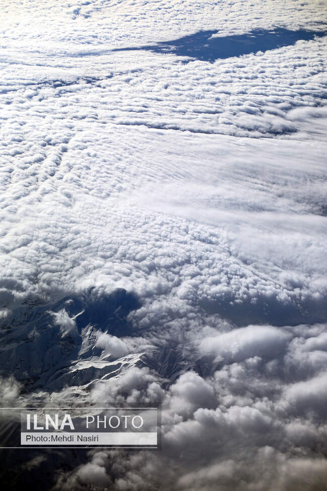 Aerial images of the snowy mountains on the border of Iran and Türkiye