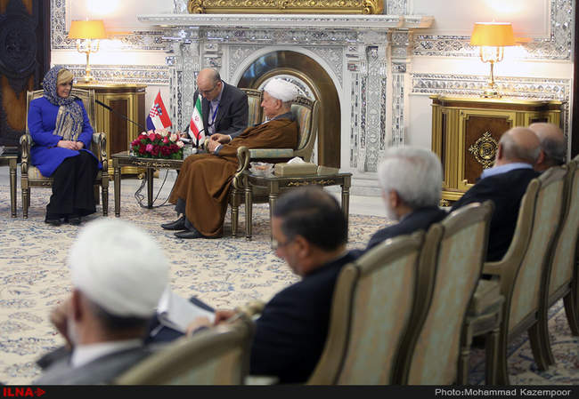  دیدار رئیس جمهور کرواسی با آیت‌الله هاشمی رفسنجانی