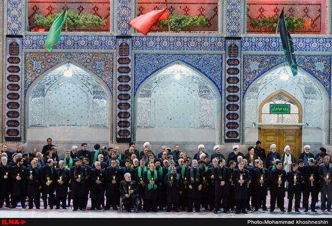 مراسم خطبه خوانی شب عاشورا در حرم مطهر رضوی‎