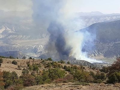 مهار آتش سوزی در منطقه جنگلی یانه سر