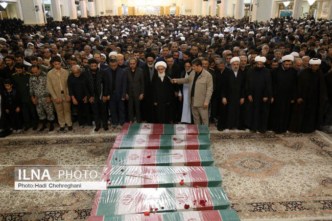 مراسم تشییع هفت شهید گمنام دفاع مقدس در قم