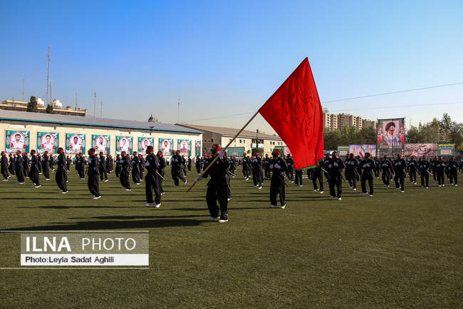حضور  سردار رحیمی در مراسم صبحگاهی ستاد فاتب تهران