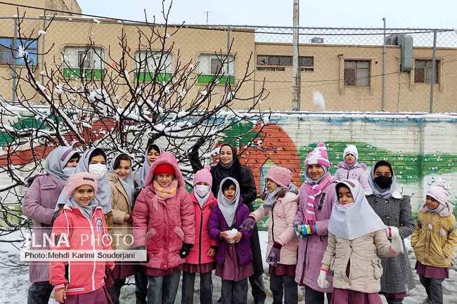 اولین برف شهر اصفهان 