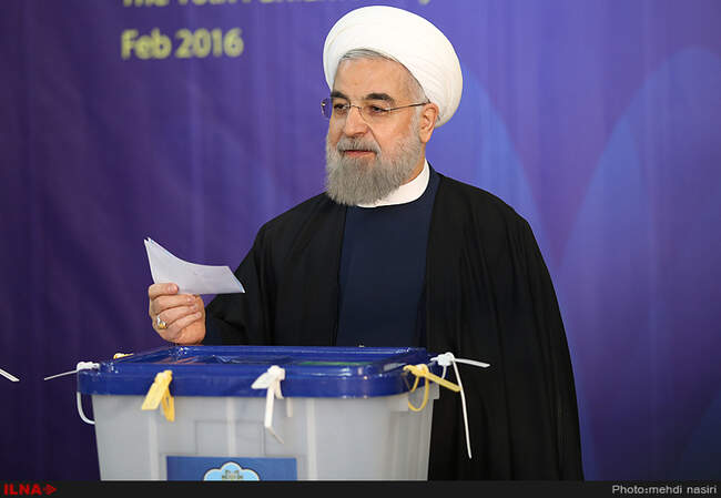 حضور رییس جمهور پای صندوق رای 