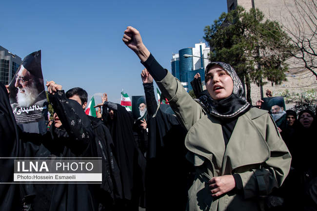 راهپیمایی مردم تهران در اعلام انزجار از جنایات آمریکا و رژیم صهیونیس