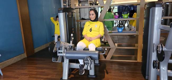 تمرین ریکاوری ملی پوشان فوتسال بانوان در سالن جیم