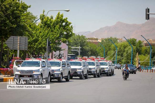 بهره برداری از تجهیزات جدید آتش نشانی اصفهان