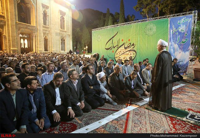 مراسم افطاری دوازدهمین روز ماه مبارک رمضان با حضور آیت الله هاشمی رفسنجانی