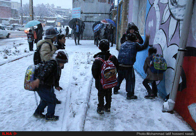 بارش برف سنگین در سنندج