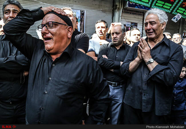 مراسم عزاداری تاسوعای حسینی در بازار تهران