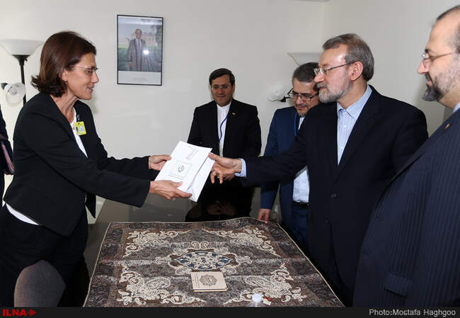 دیدار علی لاریجانی با نایب رییس مجلس فرانسه