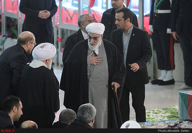 مراسم تشییع پیکر شهدای آتش‌نشان در مصلای امام خمینی(ره)/1