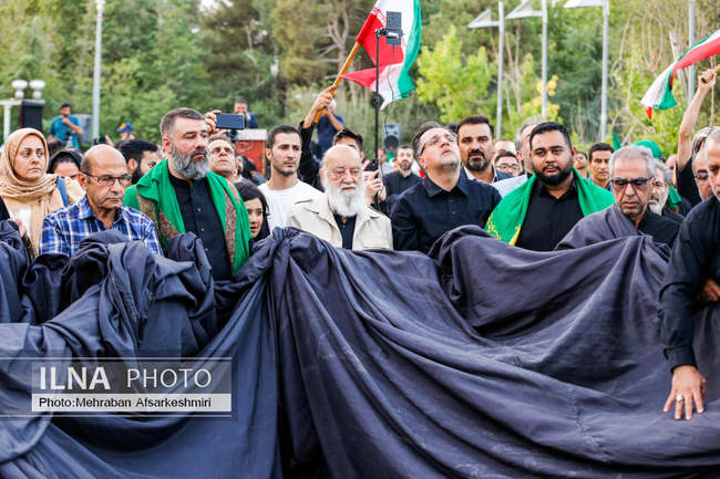 مراسم اهتزاز پرچم عزای حسینی - تهران