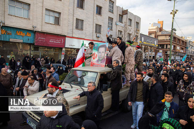 تشییع شهدای مدافع امنیت در قزوین